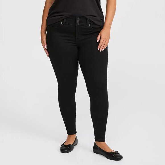 Torrid Black Jegging High Rise Skinny Jean Plus Size 14XT Tall - Picture 1 of 7